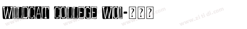 Wildcat College W01字体转换